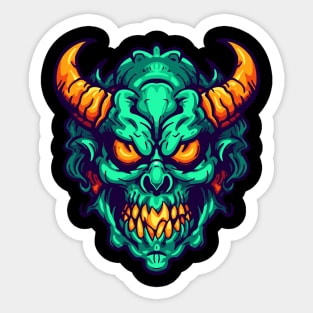 face of scary Sticker